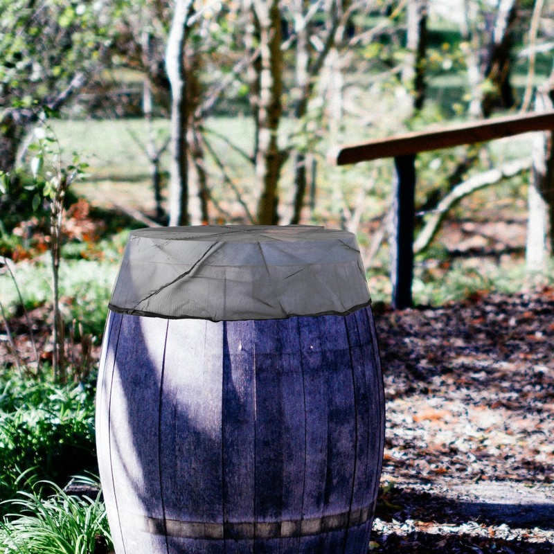 Bojueshaw Adjustable Rain Barrel Mesh Cover,95cm Mesh Protective Net with
