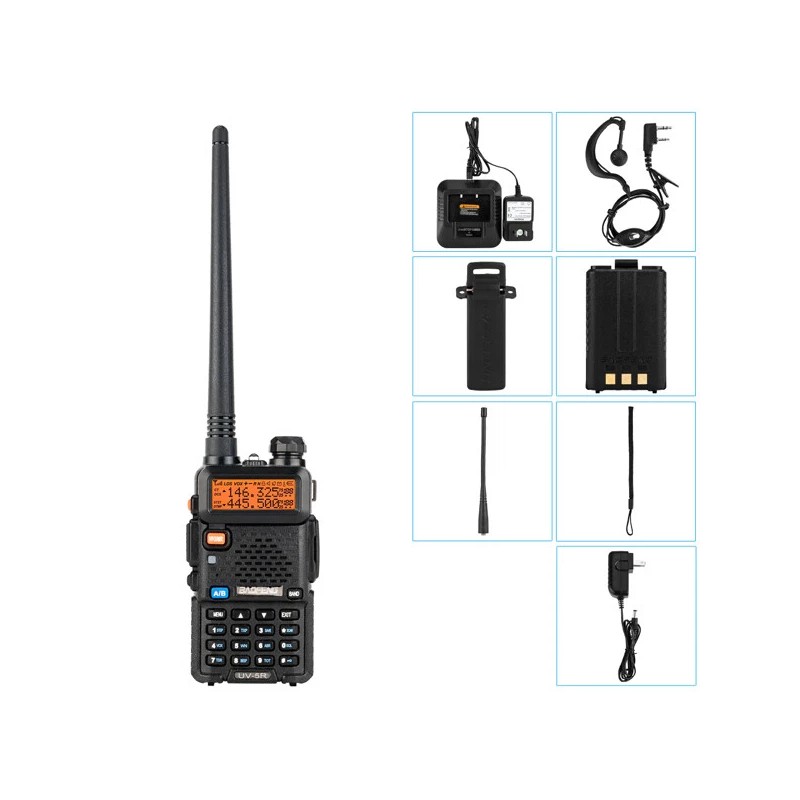 BAOFENG UV-5R Dual Band Two Way Radio (Black),144-14