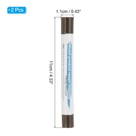 PATIKIL Furniture Repair Crayons, 2 Pcs Wax Wood Filler Sticks Wood Wax Crayons for Scratches Wood Floor Holes Tables, Dark Brown