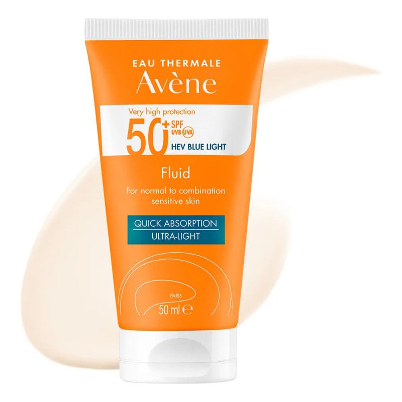 Protector Solar Avène Fluido Sin Color SPF50, 50ml