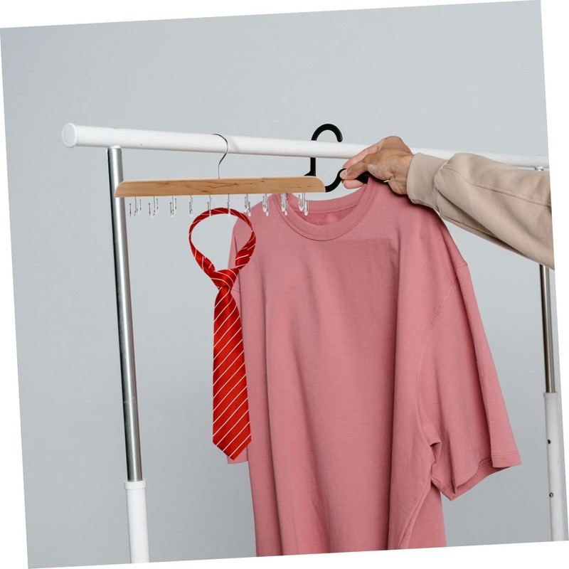Outanaya 2pcs Space Saving Non Slip Wood Hanger for Closet