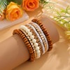 ZKBKJSPZJB 8Pcs Bohemian Beads Bracelets Set Colorful Cube Multi Strand