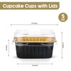 100 Pcs Dessert Cups with Lids 5 oz Cupcake Liners