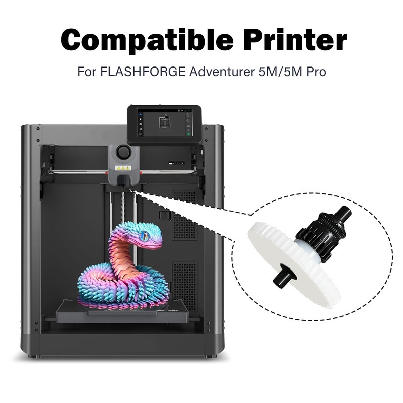 RugooSpink Adventurer 5M/5M Pro Extruder Gear Extruder Accessory Kit Feeding