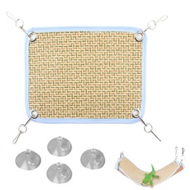 TELADESHX Reptile Hammock Bearded Dragon Sleeping Mat Hammock Suitable for Lguanas, Axolotls, Anoles, Geckos, Snakes, Chameleon (Yellow)