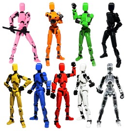 Dumwick Titan 13 Action Figure,2025 New Lucky Robot 13 Action Figures,3D Printed Action Figure,Dummy Robot 13 Action Figures Desktop Decorations Game Gifts (9 pcs)