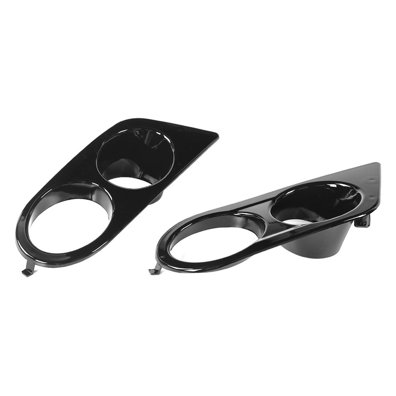 2pcs Front Bumper Foglight Cover Dual Holes Car Accessory Fit
