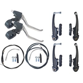 Red Loon Complete Bicycle Brake Set - Cantilever - Front and Rear Brake Set - Bicycle Brakes V-Brake - Bicycle Brake Set - Includes Cables and Pads