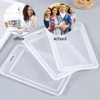 MEXRUMI Pack of 2 Double-Sided Transparent Work Card Case for