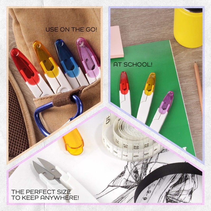 JubileeYarn Professional Thread Snips - Multi-Purpose Travel Scissor - Purple