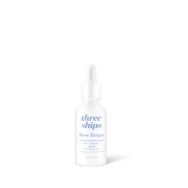 Three Ships Dew Drops Mushroom Hyaluronic Acid + Vitamin C Serum – As Seen on Dragon's Den - Vegan Facial Serum Brightens + Plumps Skin – Intensive Natural Face Serum for All Skin Types, 30ml
