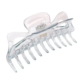 Parcelona French Classic Clear Crystal Color Covered Spring Celluloid Jumbo Extra Large Big Approx. 5.5 inch Long Jaw Hair Claw Clip Clamp Clutcher