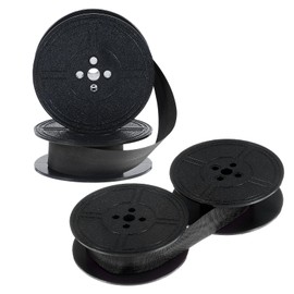 Prasacco 2 Pairs Universal Typewriter Ribbon Twin Spool Ribbon Vintage Typewriter Ink Ribbon Manual Typewriter Ribbon Twin Spool Replacement for Most Typewriter (Black)