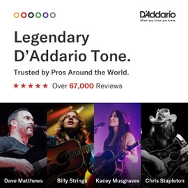 D'Addario Guitar Strings - Phosphor Bronze Acoustic Guitar Strings - EJ26-10P - Rich, Full Tonal Spectrum - For 6 String Guitars - 11-52 Custom Light, 10-Pack