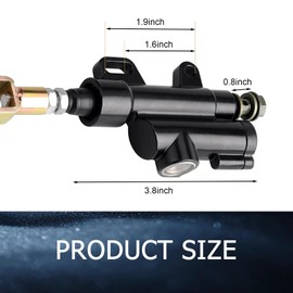 Anyhut 1 PC Rear Brake Master Cylinder, Foot Hydraulic Brake Master Cylinder, Universal Fit for 50cc 70cc 90cc 110cc 125cc ATV Pit Trail Dirt Quad Bike Dune Buggy (Black)