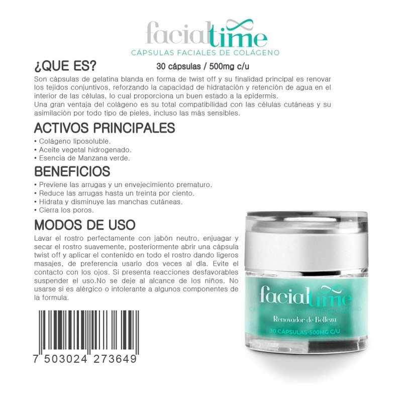Facial Time Serum Contorno De Ojos Jabón Y Cápsulas Faciales