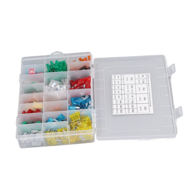 250 Pieces Automotive Fuses High Frequency Blade and Box Shape