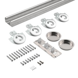 Richelieu Hardware 14660BC 60 in (1520 mm) Bypass Door Hardware Kit, Zinc and Brass