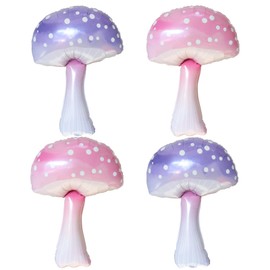 DazzJoy Pack of 4 Mushroom Balloons