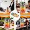 SURPRIZON Salad Jar with Side Opening, Leakproof Mason Jar Container,