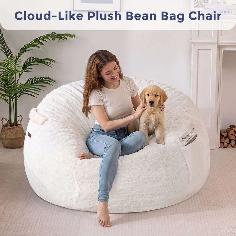 MAXYOYO Bean Bag Chair, Soft Bean Bag Sofa with Supportive