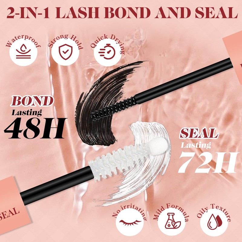 Higu clace Lash-Clusters-Kit, DIY-Lash-Extension-Kit with Lash Bond and Seal waterproof