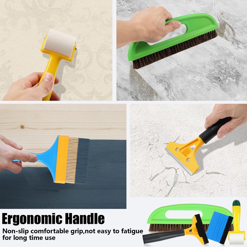 16 Piece Wallpaper Smoothing Tool Set, Wallpaper Tools Including Pressing
