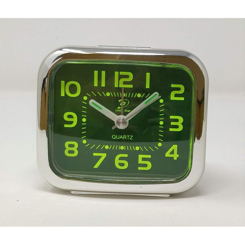 Little Star Alarm Travel Clock, Quiet Non Ticking with Snooze,