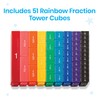 hand2mind Rainbow Fraction Tower Cubes, Fraction Equivalency, Montessori Math Blocks