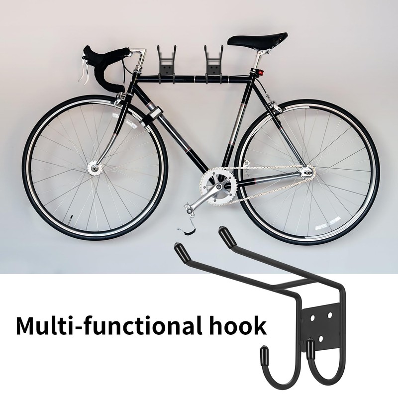 Pack of 4 Wall Hooks, Garage Hooks, Heavy Duty Hooks,