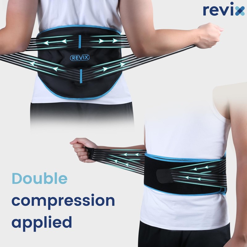 REVIX Large Ice Pack for Back, Reusable Lower Back Ice