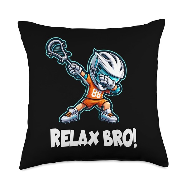 Relax Bro Dabbing Lacrosse Player Funny Lax Graphic Boys Men