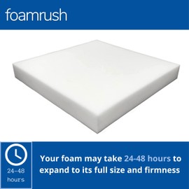 FoamRush 6" H x 26" W x 26" L High Density Upholstery Foam Cushion, Square Foam for Dining Chairs, Chair & Wheelchair Seat Cushion Replacement
