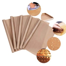 Akblaklsa 5 Pack Teflon Sheets for Baking, 12×16 Inch Reusable Baking Sheet Liners for Heat Press Transfer Sheet, Heat Resistant, Non-stick, Reusable, Cuttable, Good Choice for Heat Press and Baking