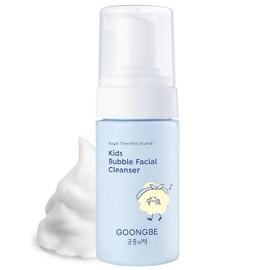 GOONGBE Kids Bubble Face Wash – Tear-Free Micellar Foam Cleanser for Sensitive Skin – Gentle Sunscreen Removal, Low pH with Panthenol & Cica – Pump Foam, Allergen-Free, 3.38 fl oz