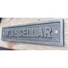 Cast Iron Antique Style Wine Cellar Door Wall Plaque