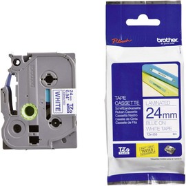 Brother P-Touch Making 253 Tze Label Making Tape – Blue on White Label Tape (Blue on White, for, Brother, 2.4 cm – 8 M – 2.4 cm)