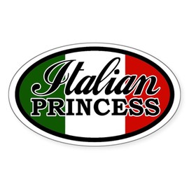 CafePress Italian Princess Oval Sticker Oval Car Bumper Sticker