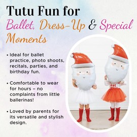 Dancina Tutu Girls' Poofy School Event Photography Prop Ballerina 8-13 Years Sky Blue