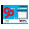 Cherry Carbonless NCR Weekly Timesheet Triplicate Book A4 50 Sets