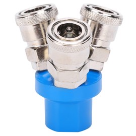 3Pcs 3Way Air Quick Coupling CType Round Tee Pneumatic Connector Hose Fittings Coupler Tool