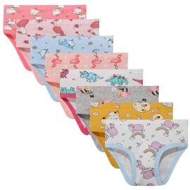 NEIYISHE Girls' Cotton Brief Breathable Toddler Panties Kids Assorted Underwears size 2-3T 4T 5T 6T 8T 10T 8-Pack 4 years