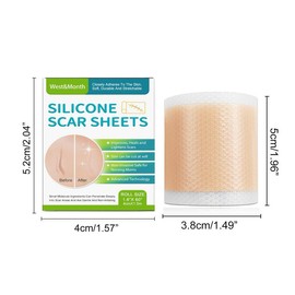 Self Adhesive Silicone Scar Sheets, 4 Counts/set Smoothing Skin Care Beauty Sticker, Body Care Product for Women & Men