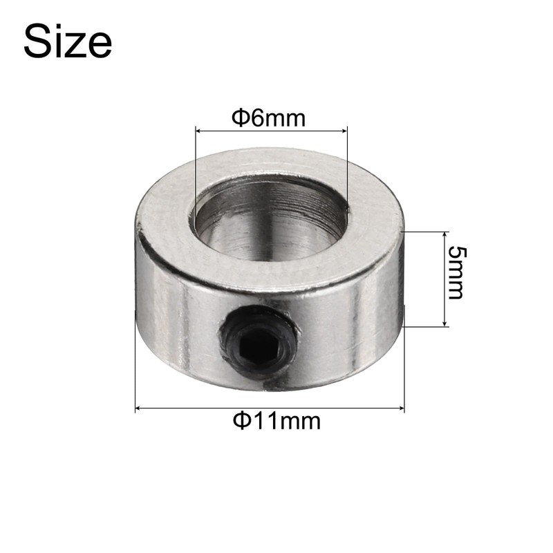 QUARKZMAN 6 Pieces 6 mm Wave Lock Collar T6 Trapezoidal