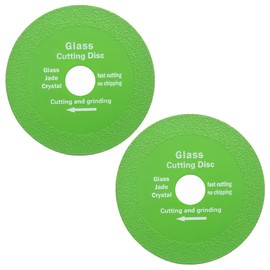 Pack of 2 Glass Cutting Discs 100, Flex Discs Glass Cutting Disc, Glass Grinding, 100 x 15 x 22.23 mm Glass Cutting Disc, Angle Grinder Discs for Thick Glass, Ceramic, Marble Cutting