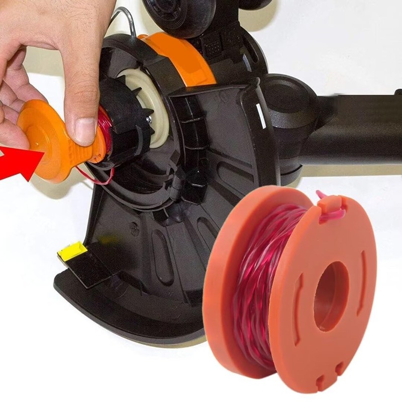 HaeKap 6 Pcs Trimmer Spool Line for Worx WA0010 Replacement