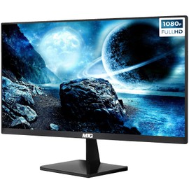 MTG 22 inch 1080p LED Desktop Laptop Monitor - Full HD, 75Hz, 3ms, VESA Mountable, HDMI, VGA, Bezel Less and Ultra-Light Sleek Thin Design with RGB Keyboard and Mouse Combo for Home and Office