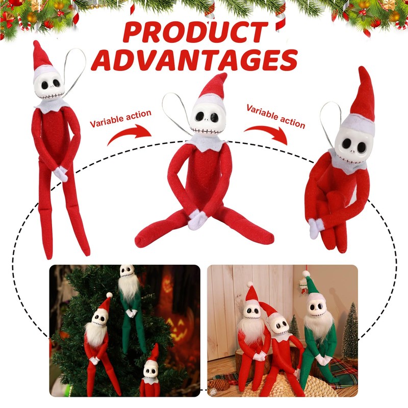 AENEY Jack Skellington Plush Toy, Nightmare Before Christmas Tree Decorations,