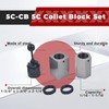 findmall 5C-CB 5C Collet Block Set Hex, Square Collets and