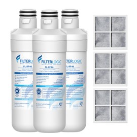Filterlogic LT1000PC ADQ747935 MDJ64844601 NSF Certified Refrigerator Water Filter and Air Filter, Replacement for LG® LT1000P®, LT1000PC, LT-1000PC MDJ64844601 and LT120F®, 3 Combo